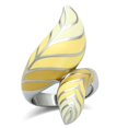 thumbnail image 1 of High polished (no plating) Stainless Steel Ring with Epoxy in Multi Color for Women Multi Color Stone Color Style TK837 Size 6, 1 of 2
