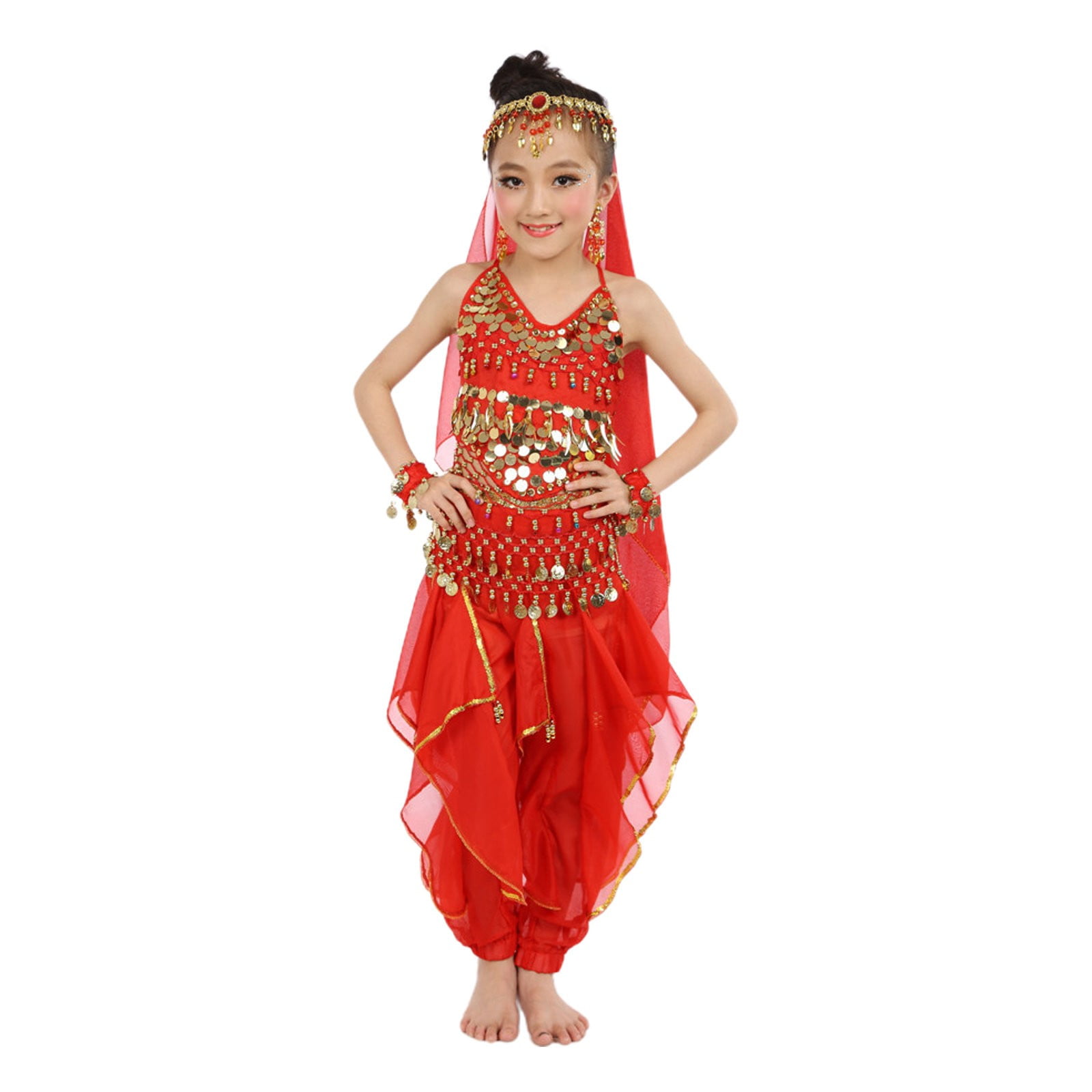 TKAOPKFD 6pc Handmade Children Girl Belly Dance Kids Belly Dancing ...