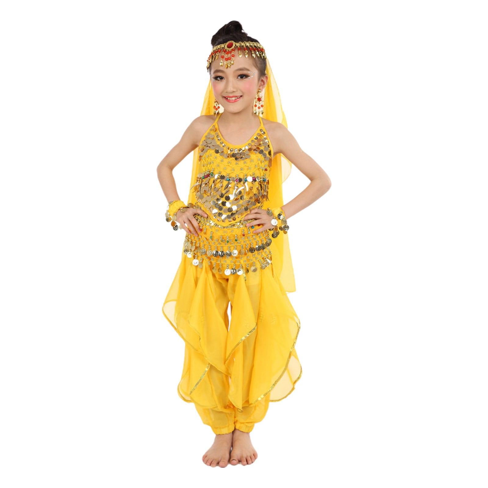 TKAOPKFD 6pc Handmade Children Girl Belly Dance Kids Belly Dancing ...