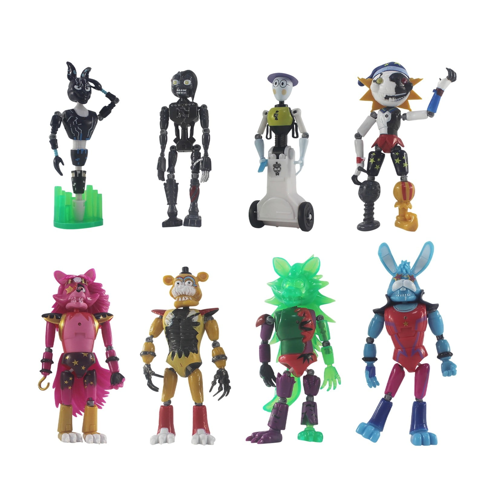 TKBABEUE 8Pcs FNAF Toys Action Figure Clearance, Glowing Toys In Sets Bear Figurine Ornaments