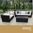thumbnail image 1 of TK Classics BARBADOS-06p-WHITE 6 Piece Barbados Outdoor Wicker Patio Furniture Set 06p, Sail White, 1 of 2