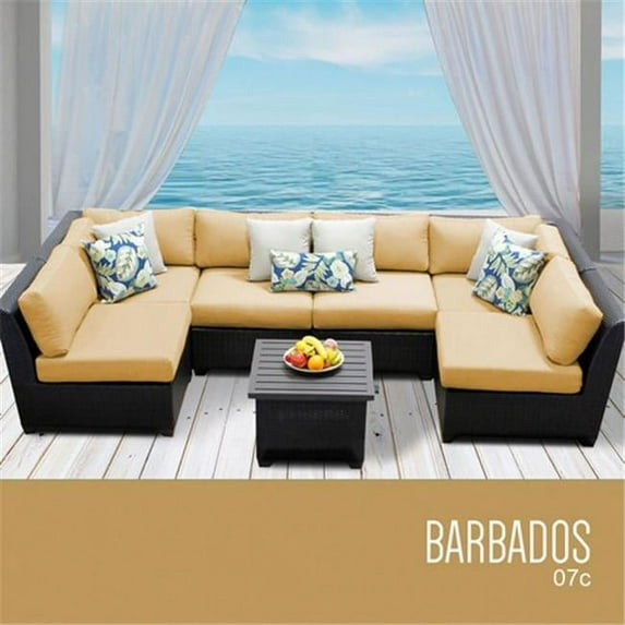 TKC Barbados 7 Piece Outdoor Wicker Patio Furniture Set