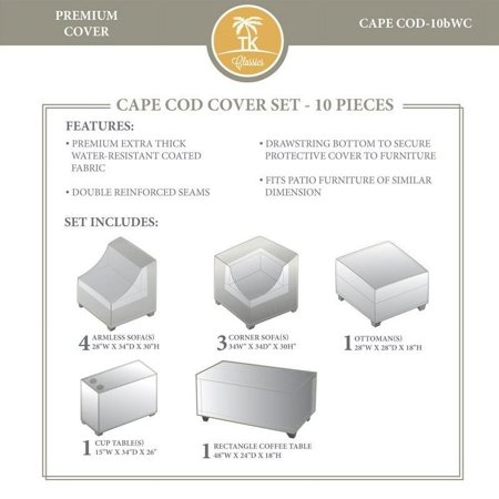 TKC Cape Cod 10 Piece All Weather Cover Set in Beige
