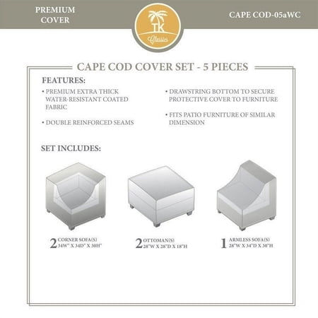 TKC Cape Cod 5 Piece5 Piece All Weather Cover Set in Beige