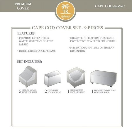 TKC Cape Cod 9 Piece All Weather Cover Set in Beige