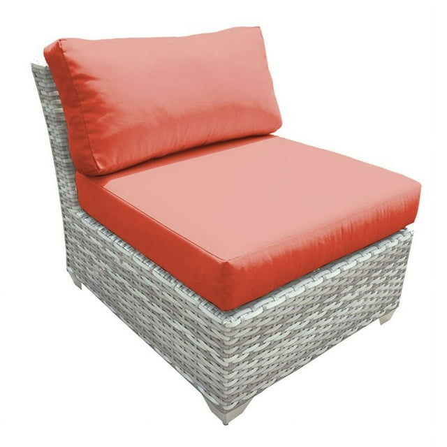 TKC Fairmont Armless Patio Chair in Orange (Set of 2)