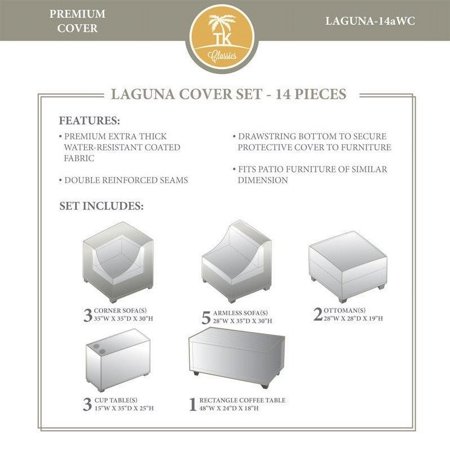 TKC Laguna 14 Piece All Weather Cover Set in Beige