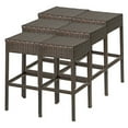 thumbnail image 1 of TKC Napa Backless Outdoor Wicker Bar Stools in Espresso (Set of 6), 1 of 2