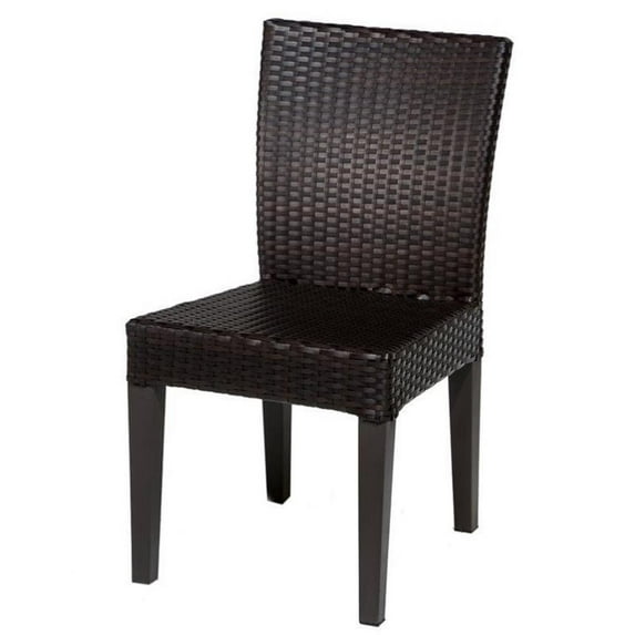 TKC Napa Wicker Patio Dining Chairs in Espresso (Set of 2)
