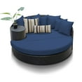 thumbnail image 1 of TKC Newport Round Patio Wicker Daybed in Navy, 1 of 3