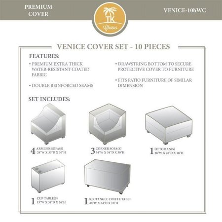 TKC Venice 10 Piece All Weather Cover Set in Beige