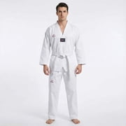 TKD Taekwondo Dobok Gi Kimono with Belt 8 oz Dojo Uniform Sizes 00-6