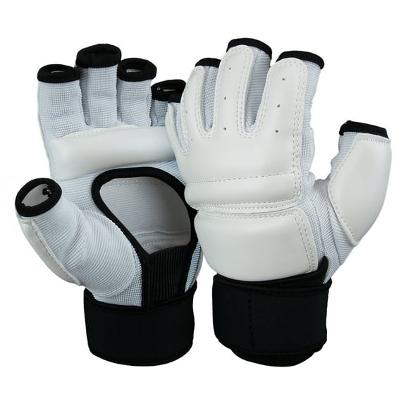 TKD Taekwondo Gloves Martial Arts Hand Protector Sparring Training Gear White Gloves