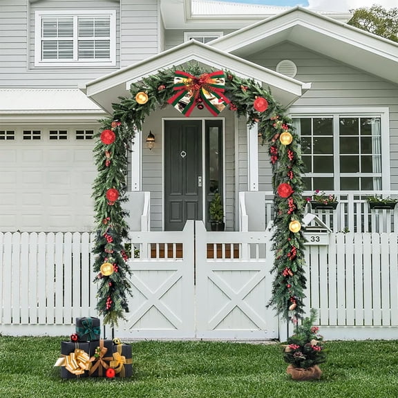 TKDMR 7.87ft H x 4.59ft W Patio Metal Garden Arch Trellis,Arbor Trellis for Climbing Plants Support or Wedding Decor,black