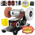 thumbnail image 1 of TKDMR Mini Belt Sander Multifunctional Electric Belt Grinder 7 Adjustable Speed 15° Cutter Sharpener Sander Tool for Metal Jewelry Cutter, 1 of 7