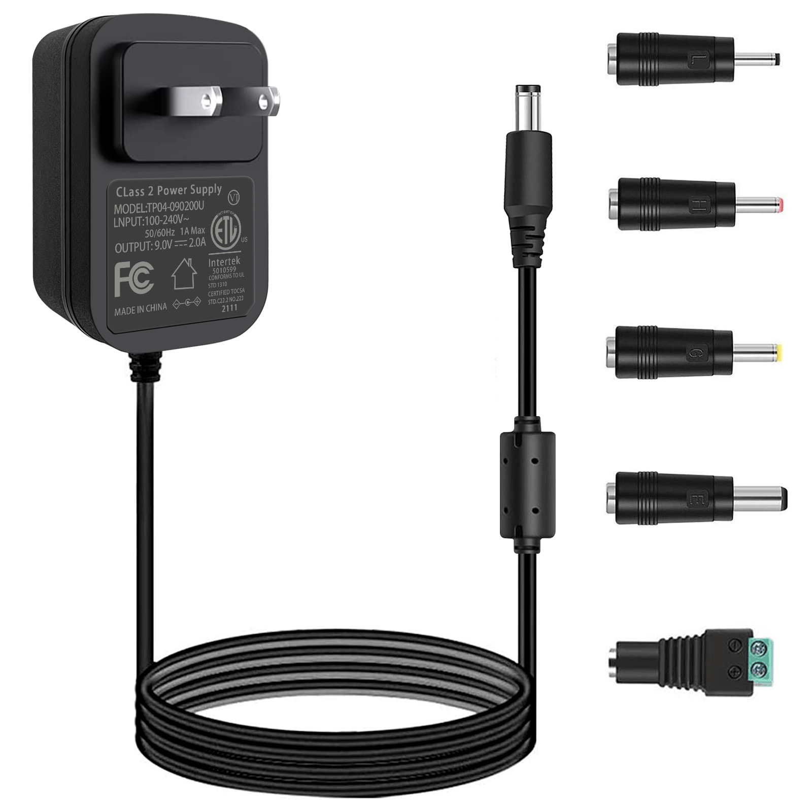 GuyTech AC Adapter 5V 2A Power Supply Charger AC110V to DC5V 2000mA 1500mA 1000mA 500mA Power