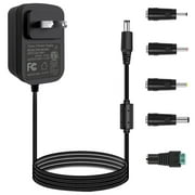 TKDY 9V Power Adapter, 9Volt Connector Plug Charger for 9vdc Crosley Cruiser Portable Turntable Record Player 9V 2A Schwinn 170 270 430 A10 A15 Arduino UNO R3 REV 3 LED strip light GPS MP3 Webcams etc