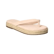 TKEES Hera Suede Platform Flip Flop, 10, Beige