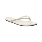 TKEES Infinity Lily Leather Sandal, 5, White