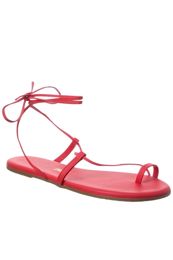 Jo Leather Sandal, 6, Red