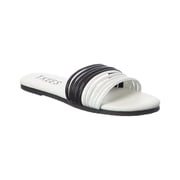 TKEES Lucas Leather Sandal, 5, White