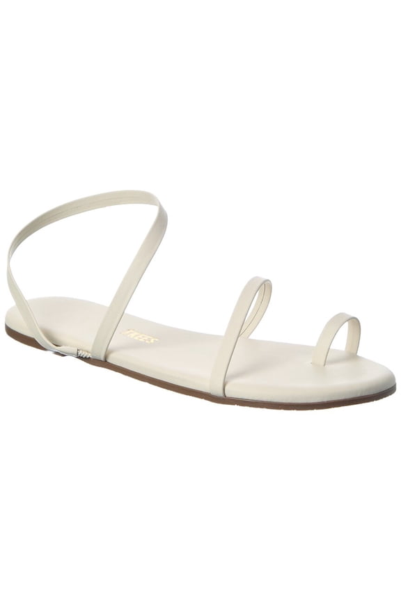 Mia Leather Sandal, 6, White
