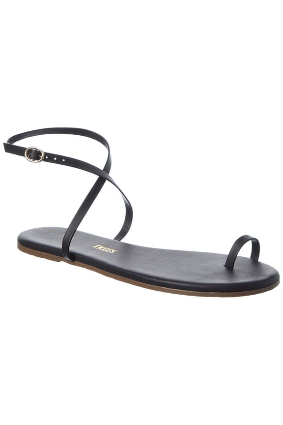 Phoebe Leather Sandal, 7, Black