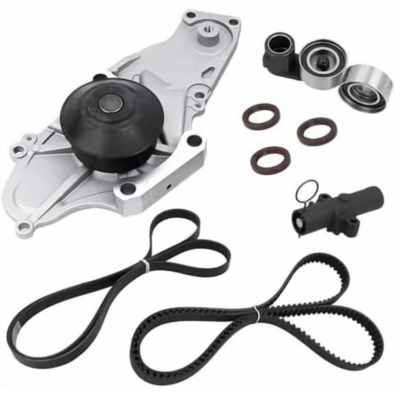 TKH-002 Engine Timing Belt Kit with Water Pump for Honda Accord Acura MDX TL 3.0L-3.7L, TKH002 TCKWP329