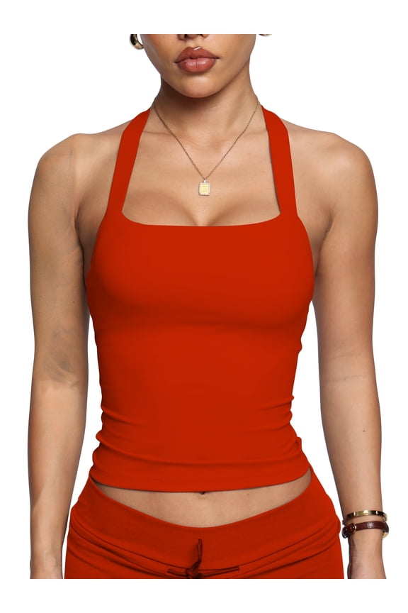 Women's and Women’s Plus Medium Support Round Neck Halter Sports Bra, Sizes XS-L