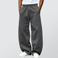 thumbnail image 1 of TKKCS Mens Baggy Sweatpants- Open Bottom Lounge Casual Wide Leg Elastic Drawstring Waist Sweat Pants Dark Gray Size XL, 1 of 6