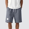 thumbnail image 1 of TKKCS Mens Casual Drawstring Shorts- Lightweight Elastic Waist Daily Wear Breathable Flat Front Summer Beach Shorts with Pockets Dark Gray Size 2XL, 1 of 7