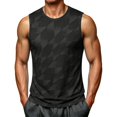 thumbnail image 1 of TKKCS Mens Geometric Print Workout Tank Tops- Breathable Lightweight Gym Quick Dry Crew Neck Sleeveless Athletic Shirts Black Size 3XL, 1 of 9