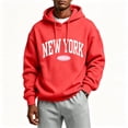 thumbnail image 1 of TKKCS Mens Graphic Hoodies Loose Fit Long Sleeve Casual Fall Winter Pullover Sweatshirt Red 2XL, 1 of 5