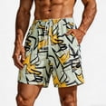 thumbnail image 1 of TKKCS Mens Graphic Swim Trunks- Drawstring Breathable Quick Dry Lightweight Vacation Casual Elastic Waist Beach Board Shorts White Size L, 1 of 6