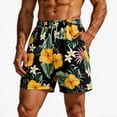 thumbnail image 1 of TKKCS Mens Graphic Swim Trunks- Casual Drawstring Elastic Waist Vacation Quick Dry Lightweight Breathable Beach Board Shorts Black Size 2XL, 1 of 6