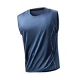 thumbnail image 1 of TKKCS Mens Mesh Athletic Tank Tops- Quick Dry Crew Neck Gym Workout Sleeveless Breathable Active Tank Top Blue Size M, 1 of 9