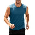 thumbnail image 1 of TKKCS Mens Mesh Athletic Tank Tops- Workout Gym Sleeveless Quick Dry Crew Neck Breathable Active Tank Top Green Size XL, 1 of 5