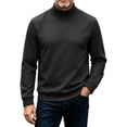 thumbnail image 1 of TKKCS Mens Mock Neck Sweatshirt Regular Fit Pullover Loungewear Long Sleeve Casual Tops Black XL, 1 of 9