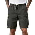 thumbnail image 1 of TKKCS Mens Relaxed Fit Cargo Shorts- Breathable Lightweight Elastic Wasit Casual Drawstring Outdoor Hiking Shorts With Multi Pockets Gray Size XL, 1 of 7