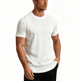 thumbnail image 1 of TKKCS Mens Short Sleeve Crew Neck T-Shirt- Breathable Loose Fit Summer Casual Daily Wear Lightweight Pullover Tees White Size M, 1 of 6