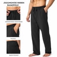 thumbnail image 1 of TKKCS Mens Sweatpants With Drawstring- Open Bottom Joggers Gym Regular Fit Elastic Waist Workout Pants With Pockets Black Size XL, 1 of 7
