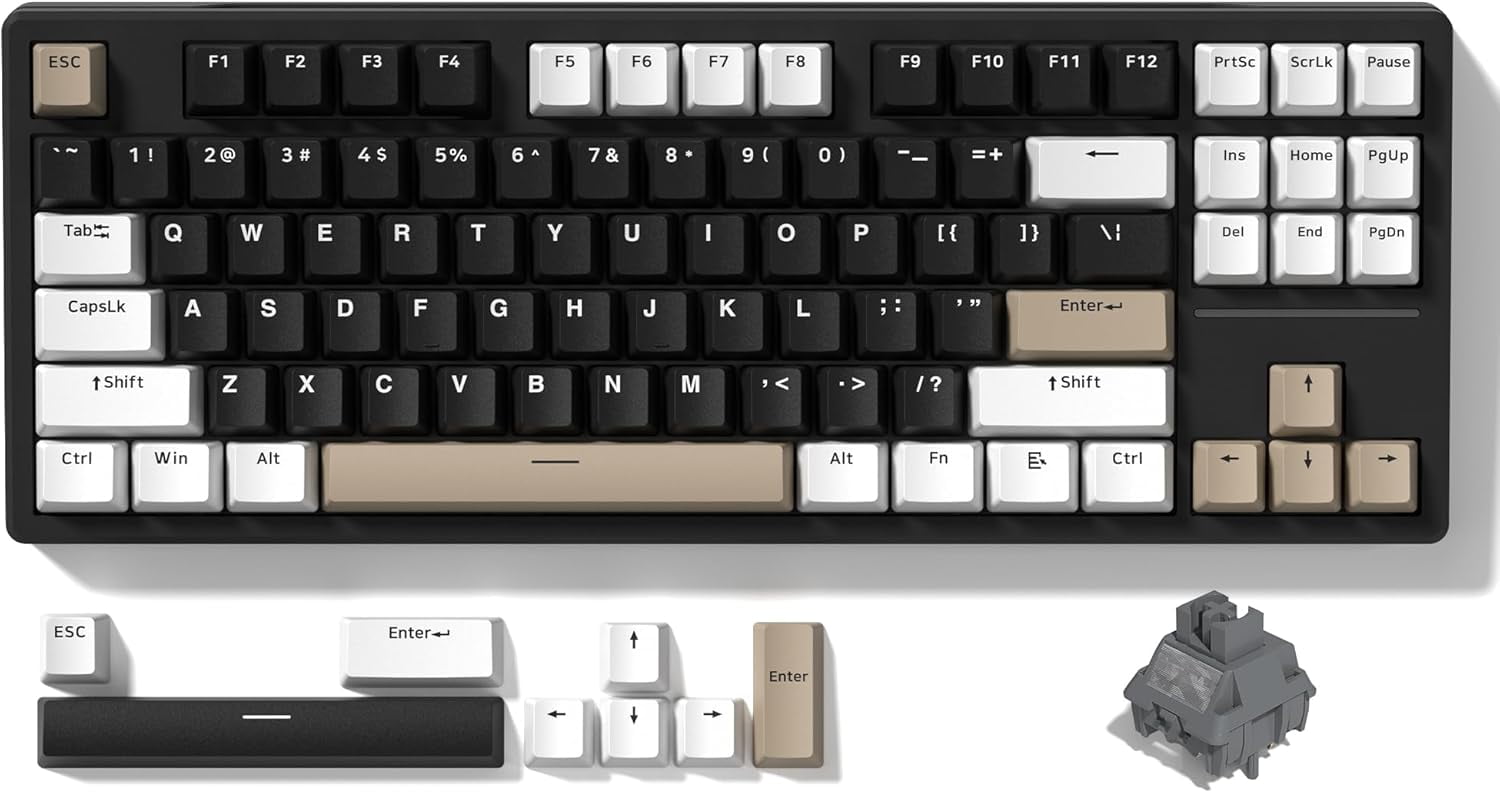 TKL Mechanical Keyboard】 Compared with full-size keyboard, WK87 ...