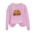 thumbnail image 1 of TKLPEHG Fall Pumpkin Sweatshirt for Women Thanksgiving Graphic Sweatshirts Long Sleeve Tops Fashion Crew Neck Loose Pullover (Pink,M), 1 of 4