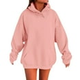 thumbnail image 1 of TKLPEHG Oversized Sweatshirt for Women Long Sleeve Hoodies Solid Color Hooded Fall Sweatshirts Casual Loose Drawstring Pullover (Rose Gold,XXXXXL), 1 of 9