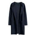 thumbnail image 1 of TKLPEHG Womens Cardigan Sweater Coats Long Sleeve Open Front Knit Long Coatigan Dressy Casual Jacket Coat Fall Outfits with Pockets (Navy,L), 1 of 5