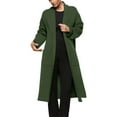 thumbnail image 1 of TKLPEHG Womens Long Sweater Coat Long Sleeve Maxi Cardigan Open Front Oversized Knitted Sweater Coat Casual Warm Overcoat with Pockets (Army Green,XL), 1 of 7