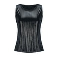thumbnail image 1 of TKLPEHG Sleeveless Tops for Women Crew Neck Regular Loose Shirts Going Out Tops Summer Fashion Sleeveless T Shirts Solid Color Casual Blouses (Black,L), 1 of 4