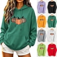 thumbnail image 1 of TKLPEHG Thanksgiving Sweatshirts for Women Fashion Long Sleeve Hoodies with Pocket Cute Pumpkin Graphic Fall Tops Hooded Drawstring Casual Pullover (Army Green,L), 1 of 6