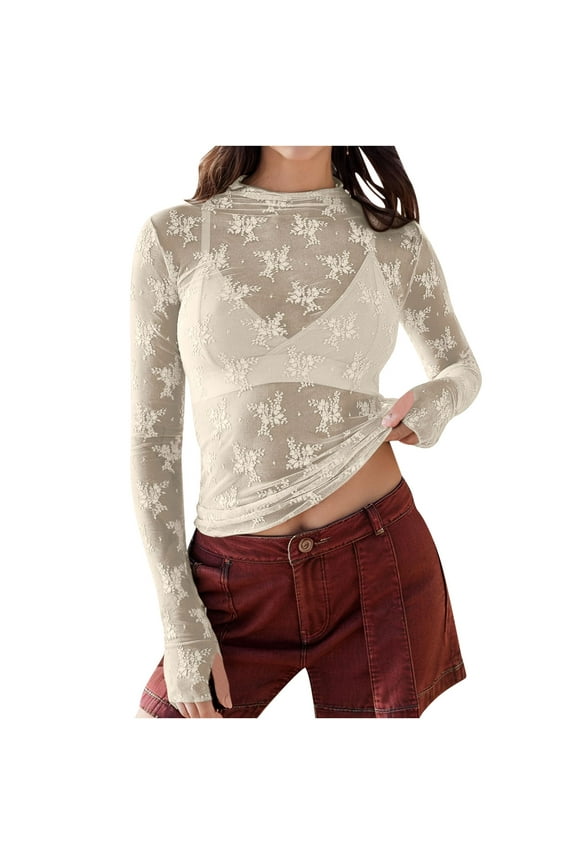 Women Lace Bolero Shrug See Through Floral Print Slim Cardigan Sheer Mesh Cropped Y2K Going Out Tops (Yellow,XL)