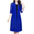 thumbnail image 1 of TKLPEHG Women Sheer Sunscreen Clothing Cardigan Summer Lightweight Long Sleeve Open Front Loose Cover Up Casual Blouse Top (Blue,XL), 1 of 3